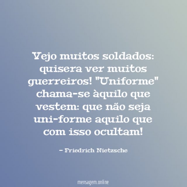 Vejo muitos soldados