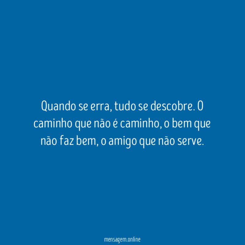 Quando se erra