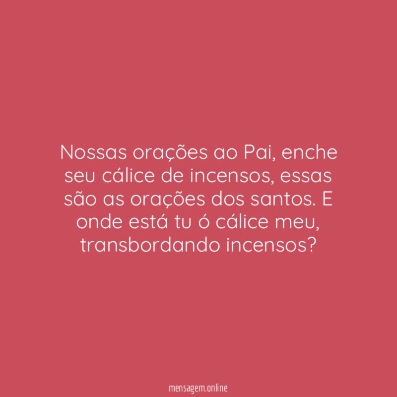 Nossas orações ao Pai