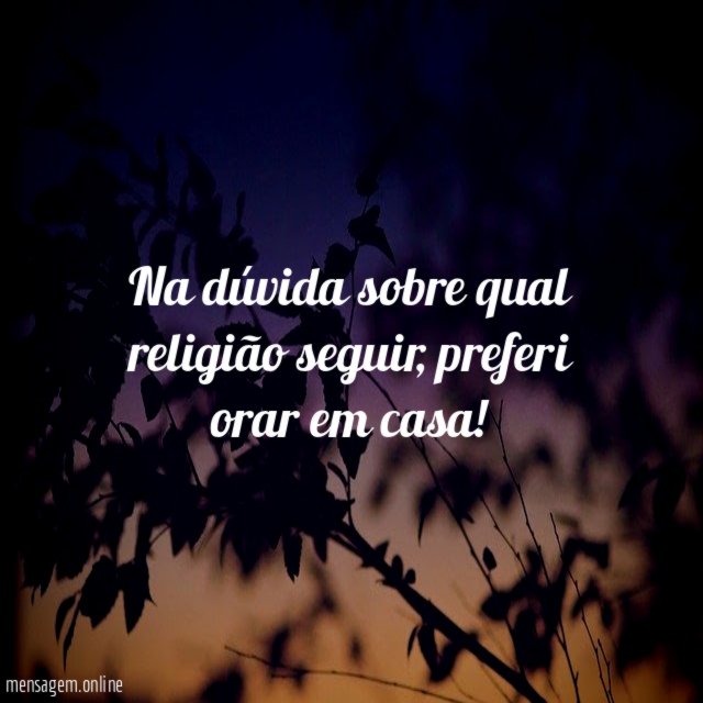 Na dúvida sobre qual religião seguir