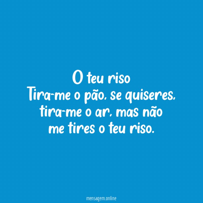 O teu riso