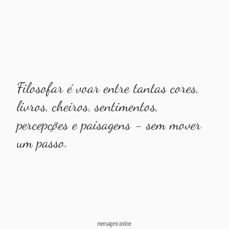Filosofar é voar entre tantas cores