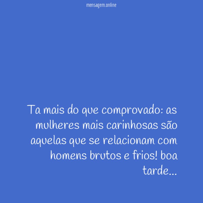 Ta mais do que comprovado