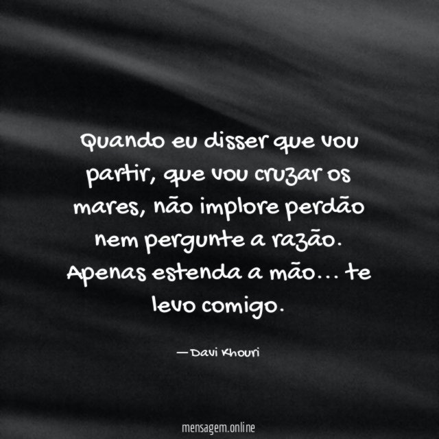 Quando eu disser que vou partir