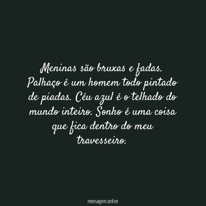 Meninas são bruxas e fadas