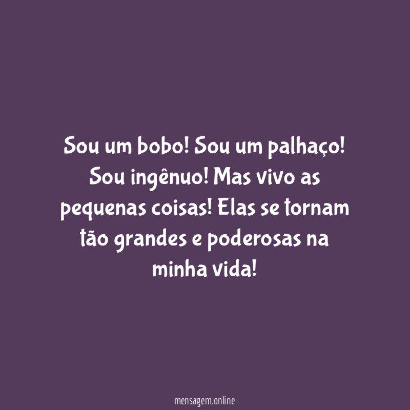 Sou um bobo