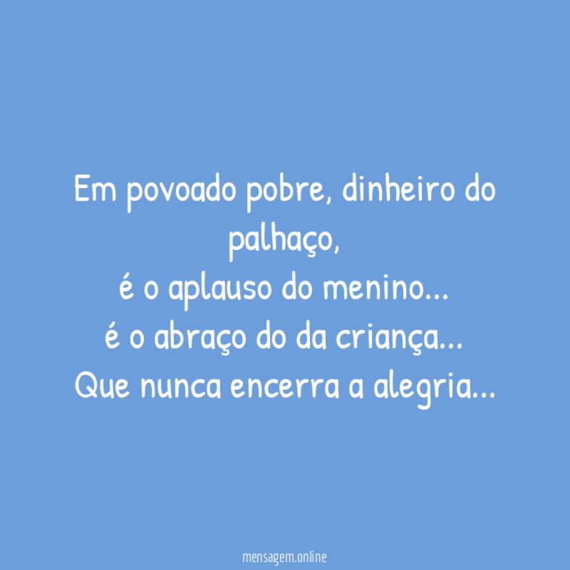Em povoado pobre