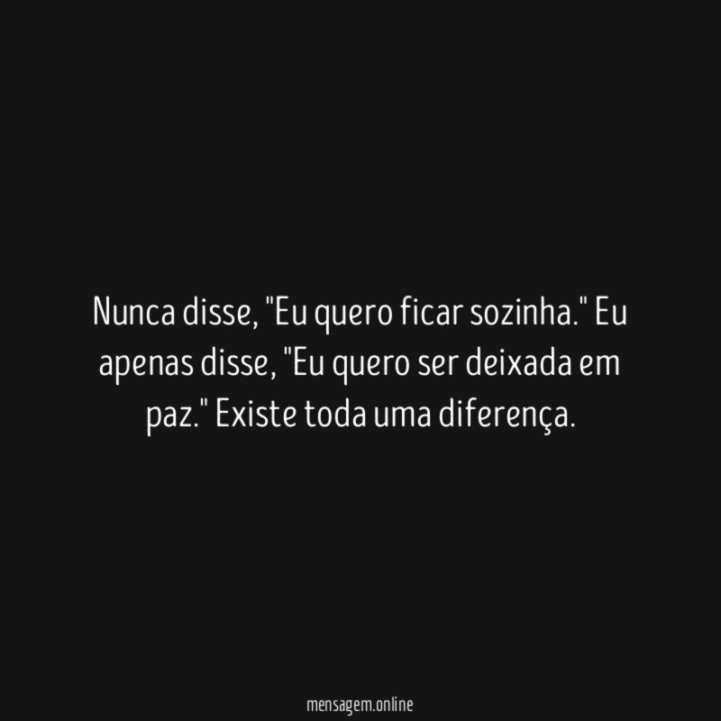 Nunca disse