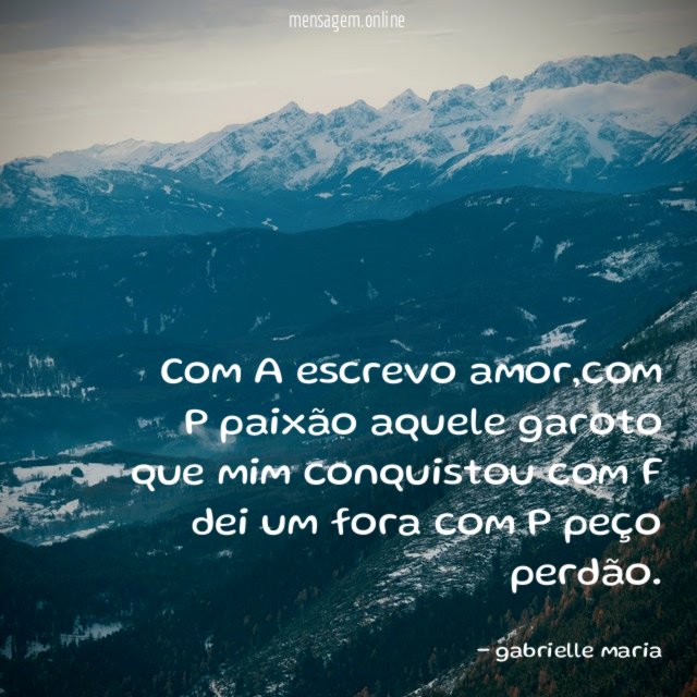 Com A escrevo amor