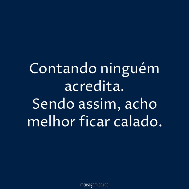Contando ninguém acredita