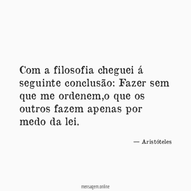 Com a filosofia cheguei á seguinte conclusão