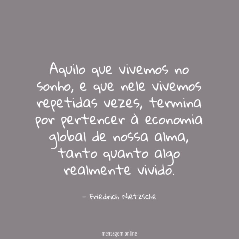 Aquilo que vivemos no sonho