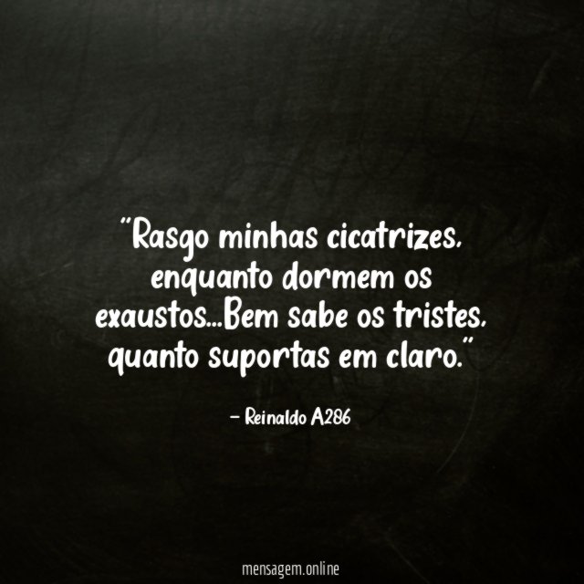 'Rasgo minhas cicatrizes