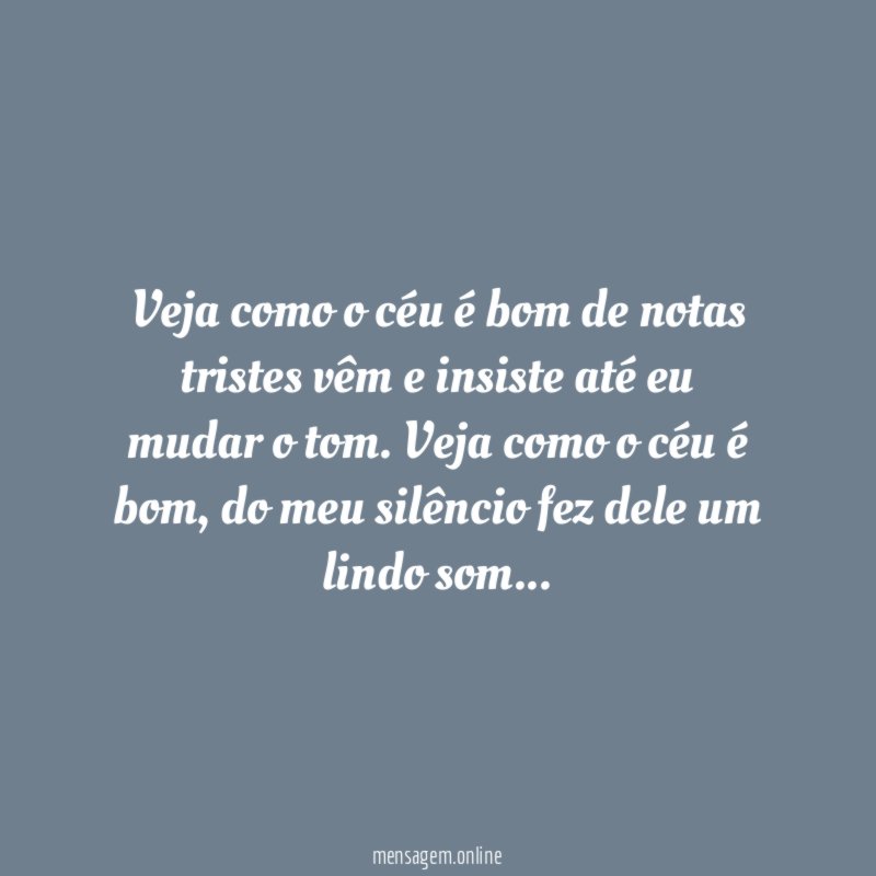 Veja como o céu é bom de notas