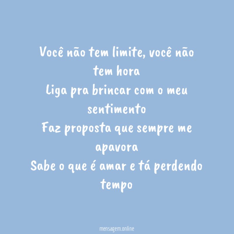Você não tem limite