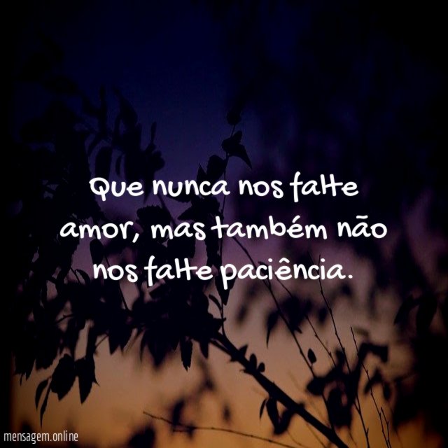 Que nunca nos falte amor