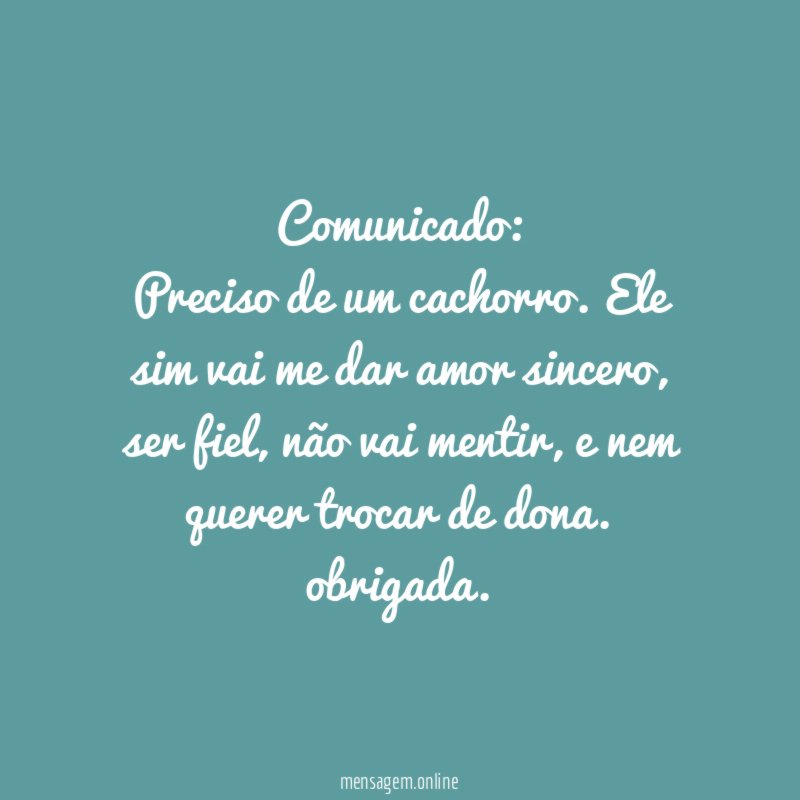 Comunicado: