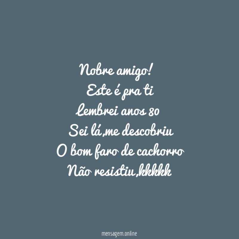 Nobre amigo
