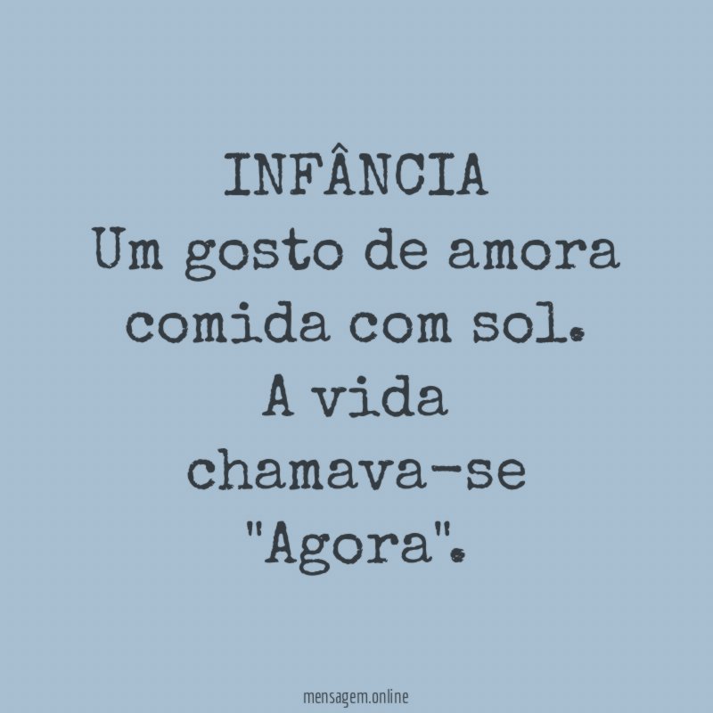 INFÂNCIA