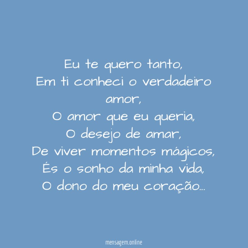 Eu te quero tanto
