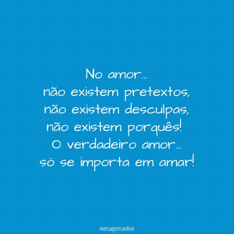 No amor
