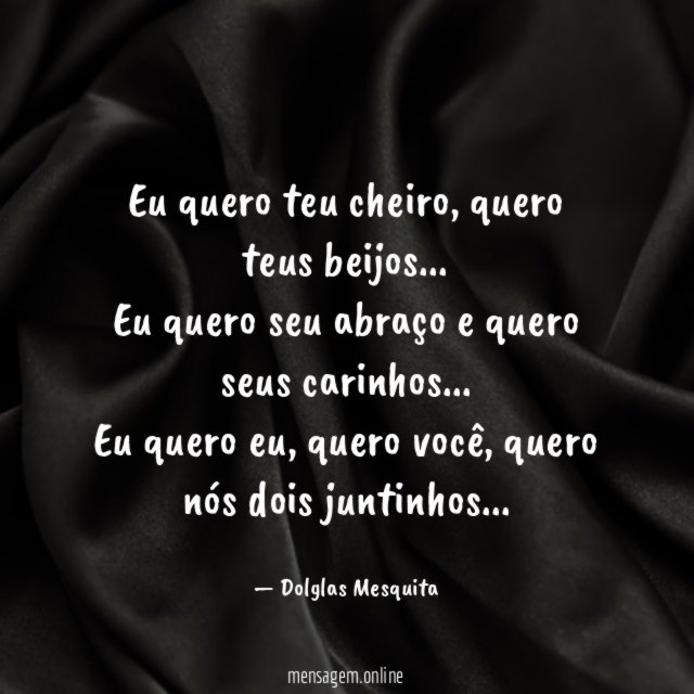 Eu quero teu cheiro