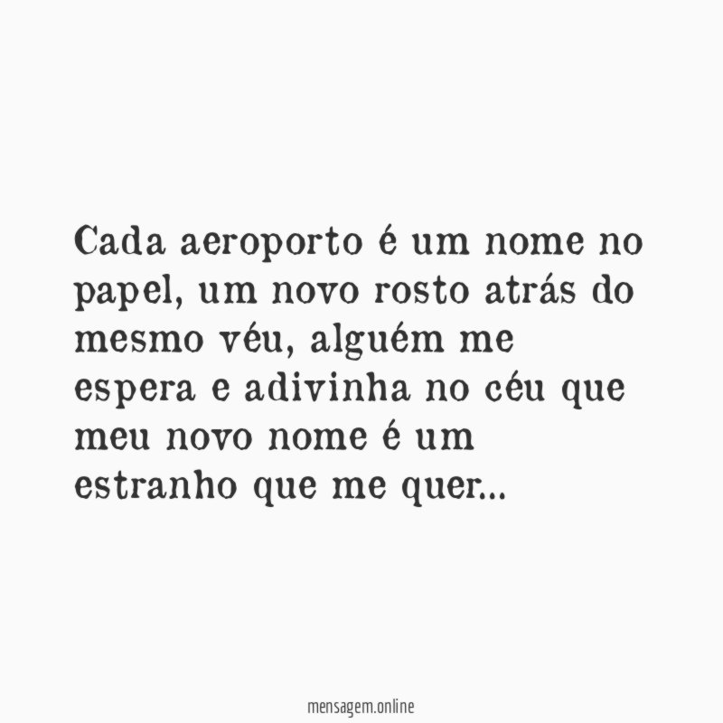 Cada aeroporto é um nome no papel