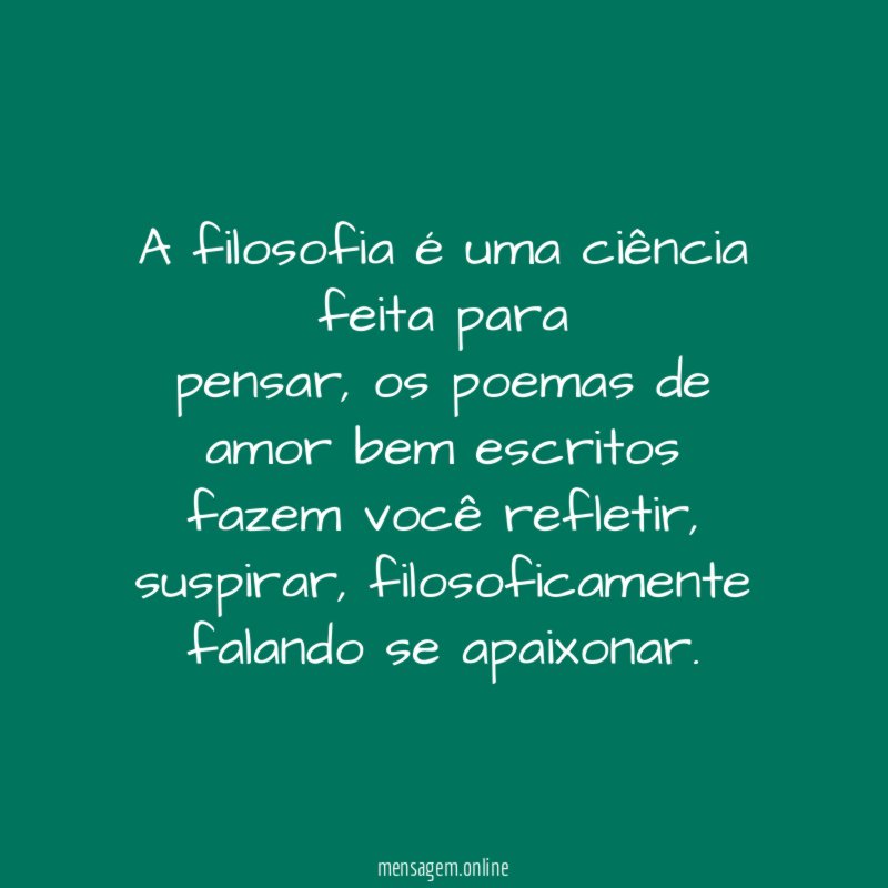 A filosofia é uma ciência feita para pensar