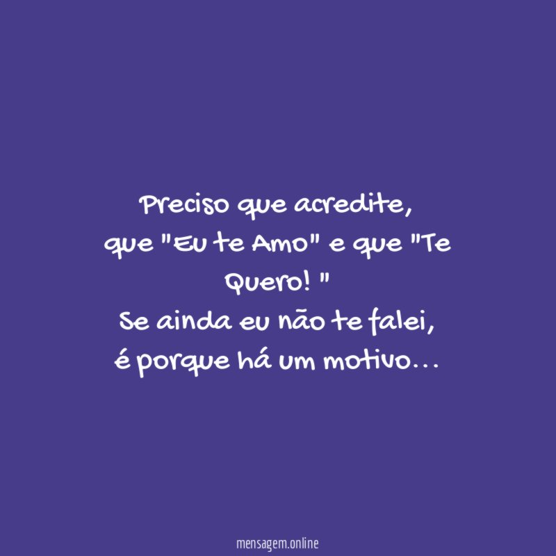Preciso que acredite