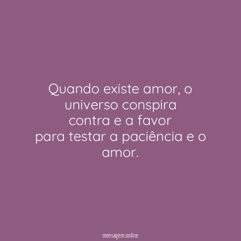 Quando existe amor
