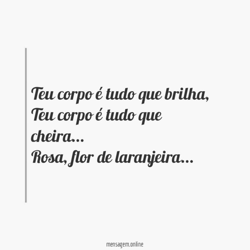 Teu corpo é tudo que brilha