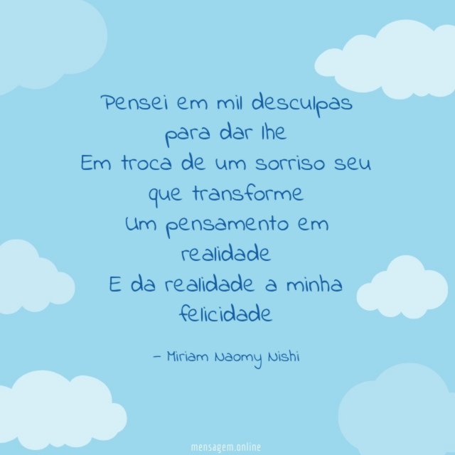 Pensei em mil desculpas para dar lhe Em troca