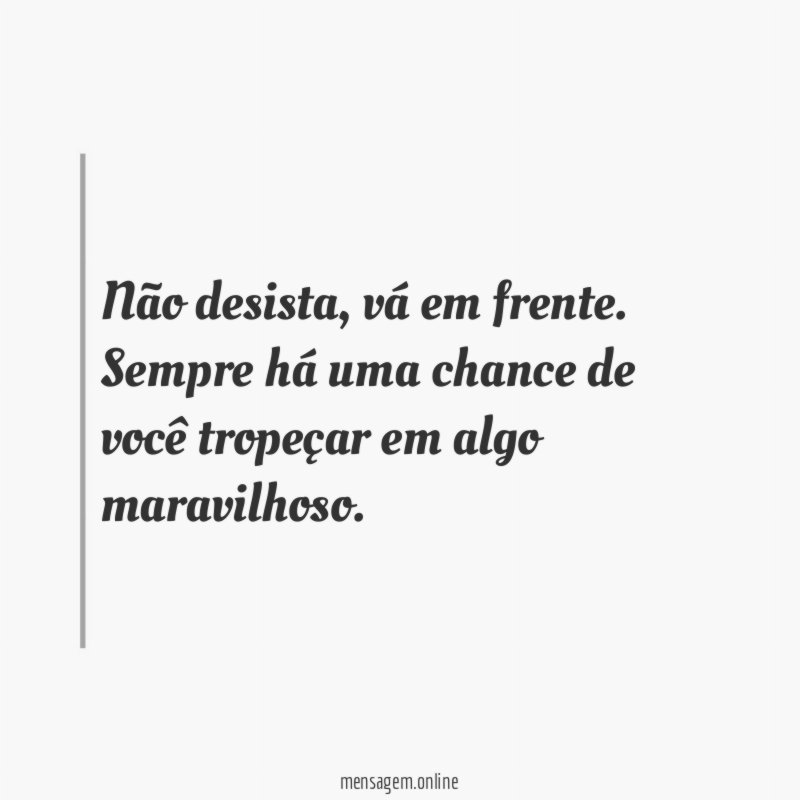 Não desista