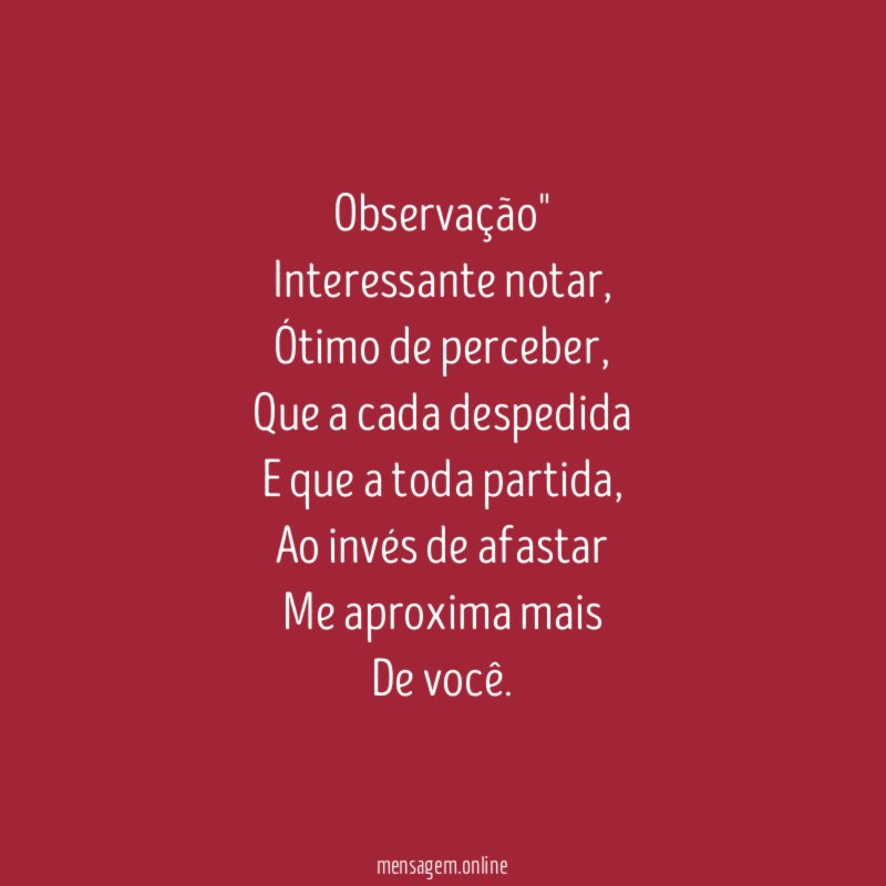 "Observação"