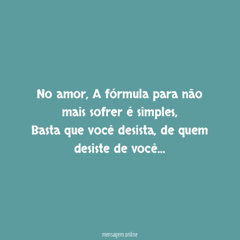 No amor