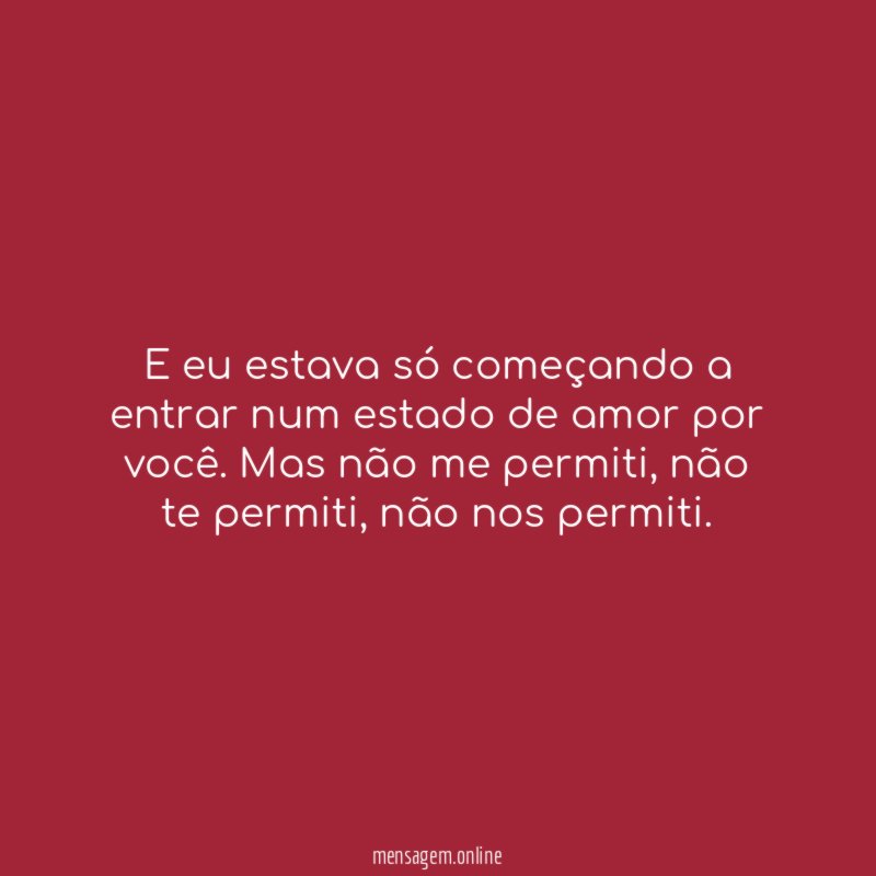 E eu estava só começando a entrar num