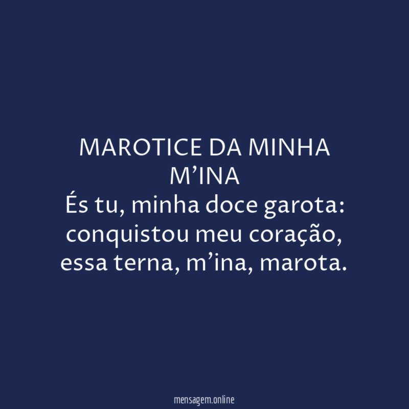 MAROTICE DA MINHA M'INA