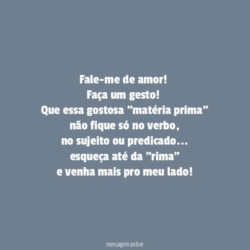 Fale-me de amor