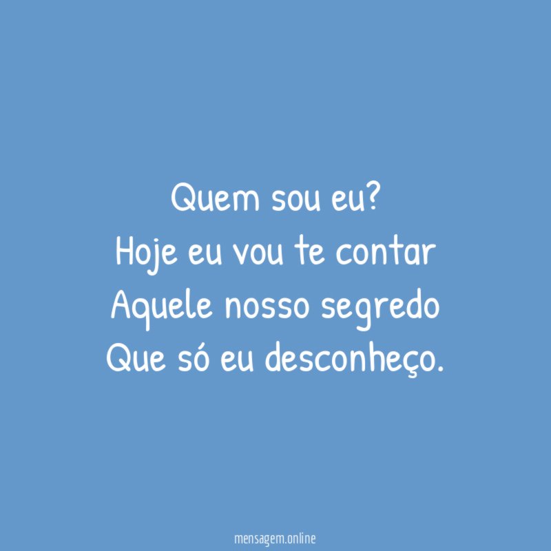 Quem sou eu?