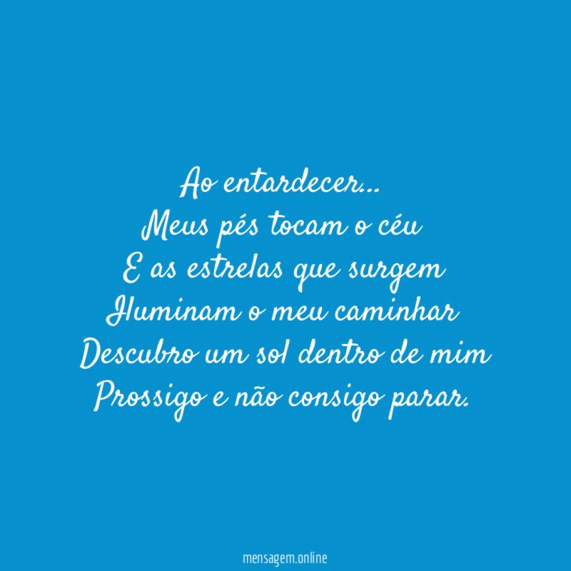 Ao entardecer
