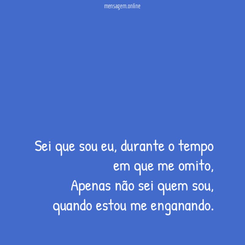 Sei que sou eu