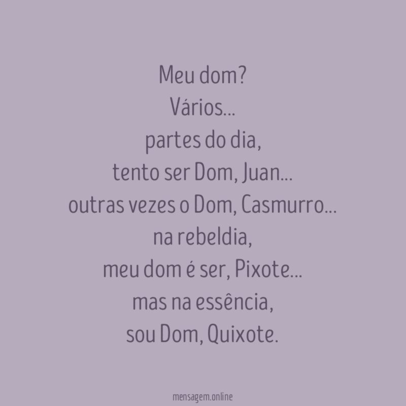 Meu dom?