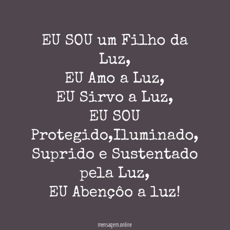 EU SOU um Filho da Luz