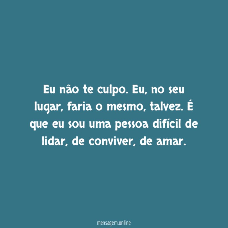 Eu não te culpo