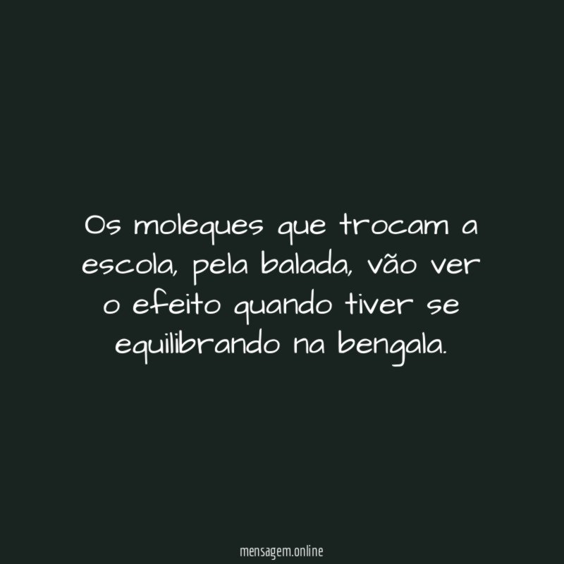 Os moleques que trocam a escola