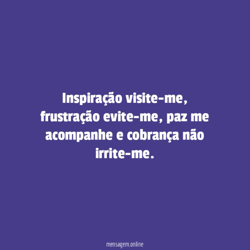 Inspiração visite-me