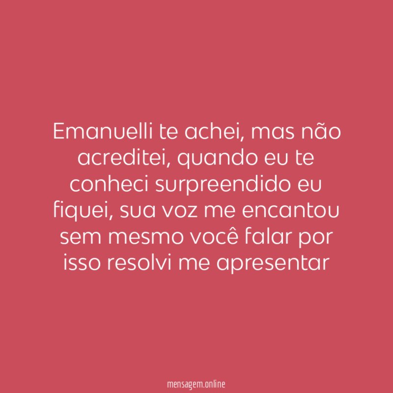 Emanuelli te achei