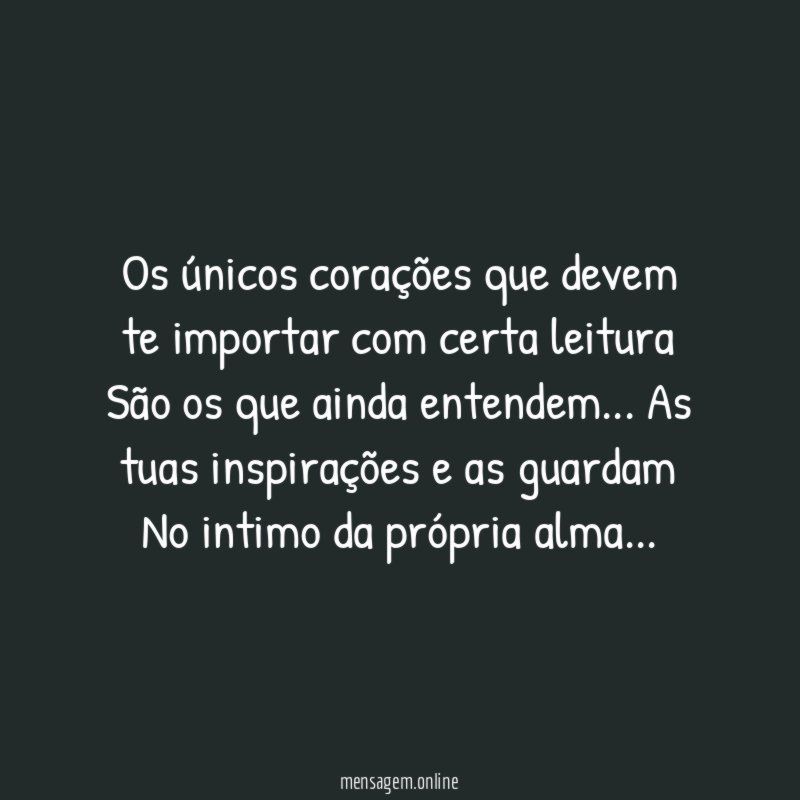 Os únicos corações que devem te importar com
