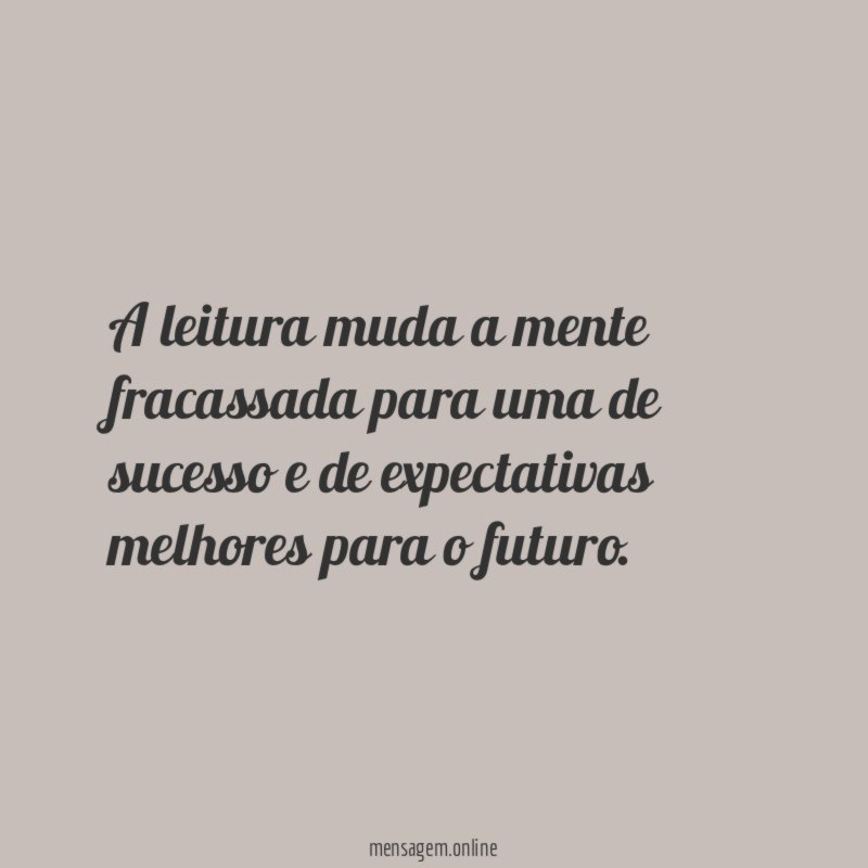 A leitura muda a mente fracassada para uma de sucesso