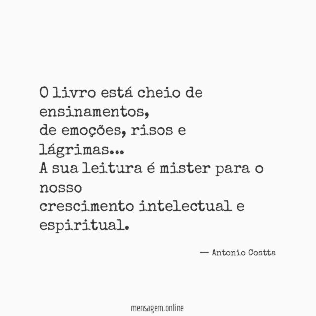 O livro está cheio de ensinamentos